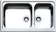 Apell Venezia 8320 Ένθετος Νεροχύτης Αριστερός Inox Σαγρέ Μ86xΠ50cm Ασημί