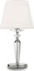 Maytoni Beira Metal Table Lamp for E27 Socket with White Shade and Transparent Base