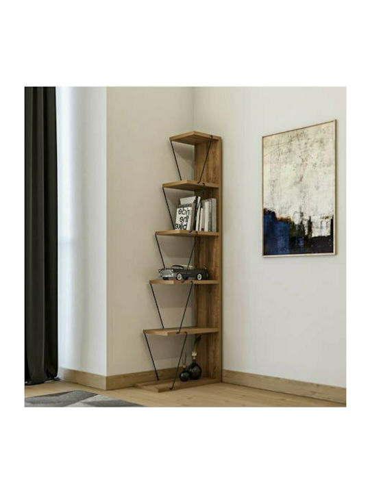 Bibliothek Walnut / Black 50x22x150cm