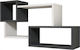 Wall Chipboard Shelf Λευκό / Ανθρακί 90.6x20x51cm