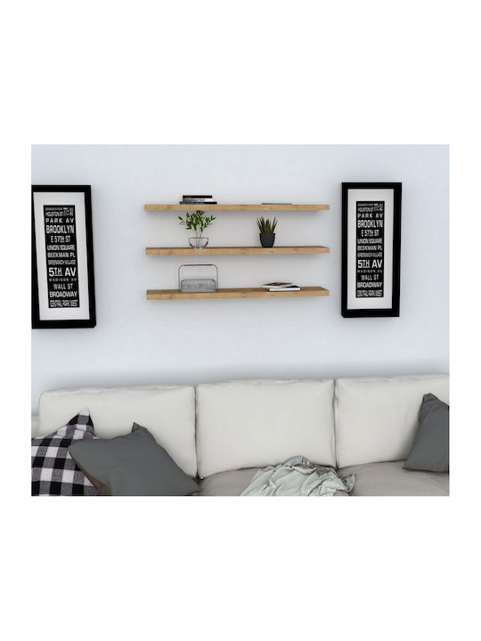 Boss Natural Wall Shelves (3 Pieces) 60x14.5x1.8cm