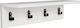 HomeMarkt Agățătoare de Perete Lemnoasă 4 Sloturi Alb 60x16.3x14.5cm 1buc