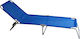 Ankor Strandliegen Blau Faltbar 188x58x28cm. 1S...