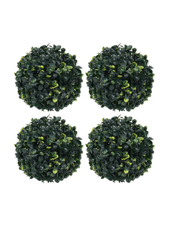 vidaXL Artificial Bush Buxus (Common box) Green 12cm 4pcs