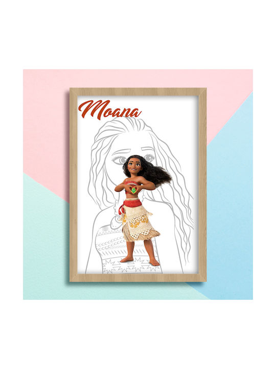 Children's wooden frame 23x32cm Princess Moana KD395