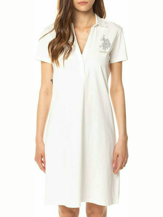 U.S. Polo Assn. Christine Mini All Day Φόρεμα Μακό Λευκό