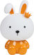 Keskor Kids Decorative Lamp Rabbit Crown Orange 14x12x23εκ.