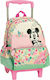 Gim Minnie Feel Good School Bag Trolley Kindergarten in Green color 12lt