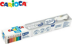 Carioca Coloring Roll Σετ Ζωγραφικής White Ξυλομπογιές & Ρολό 198x30cm 8τμχ