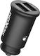 Moxom MX-VC10 Car Charger 2.4A with Ports: 2xUSB Black Color