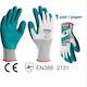 Total Gloves for Work Green Latex/Polyester Enhanced