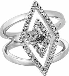 Karl Lagerfeld Γυναικείο Δαχτυλίδι Concentric Diamond με Πέτρες από Ορείχαλκο