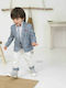 Bonito Baby Boys Baptism Suit with Blazer 21113 6pcs Light Blue