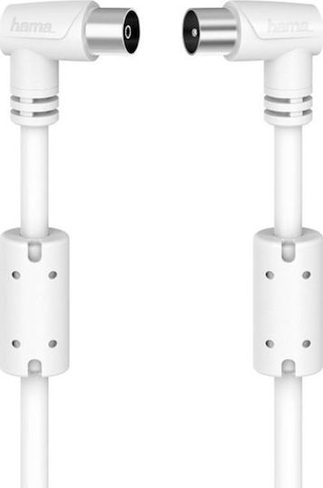 HAMA Καλώδιο Κεραίας Coax male - Coax female Λευκό 3m (00205057)