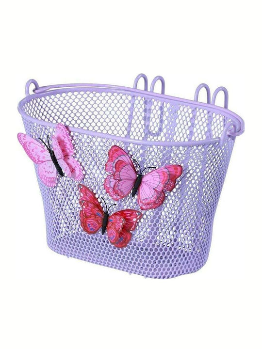 Basil Jasmine & Butterfly Παιδικό Καλαθάκι Ποδηλάτου Μωβ 30134