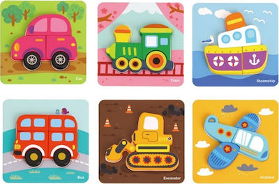 Ξύλινο Παιδικό Puzzle Μέσα Μεταφοράς 33pcs Tooky Toys