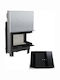 Kratki MBO P BS G Wood Fireplace Insert Fan Heater with Right Corner Window 15kW Black