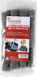 Viosarp Wire Kitchen Sponge Silver 12pcs