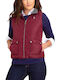 Short Women's Sleeveless Jacket for Spring - Autumn Burgundy