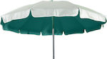 Solart Foldable Beach Umbrella Turquoise Diameter 2m with UV Protection and Air Vent Green