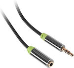 GoGEN 3.5mm male - 3.5mm female Cable Black 5m (JACK500FM01)