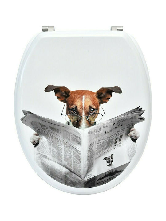 Eurocasa Wooden Toilet Seat Reading Dog 8248 46cm