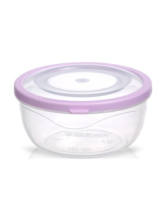 Viosarp Elegant Lunch Box Plastic Lilac Suitable for for Lid for Microwave Oven 2000ml 1pcs