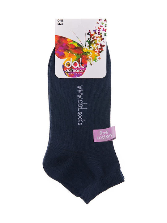 Dal 904L Damen Einfarbige Socken Navy 1Pack