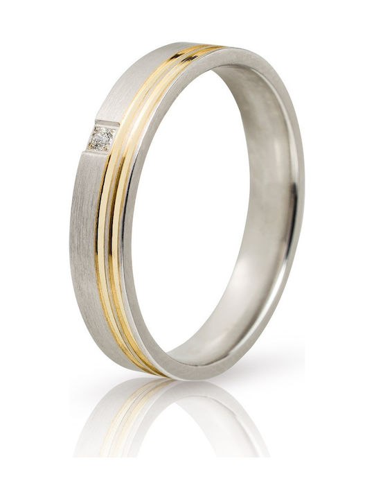 Maschio Femmina Wedding Rings Bicolour 14K