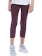 District75 Leggings pentru Copii Capri Burgundy Κολάν