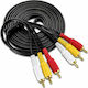 FT Electronics Cable 3x RCA male - 3x RCA 1.5m (FTT16-005)