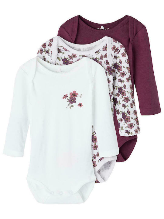 Name It Baby-Body-Set für drinnen Langärmliges Lila