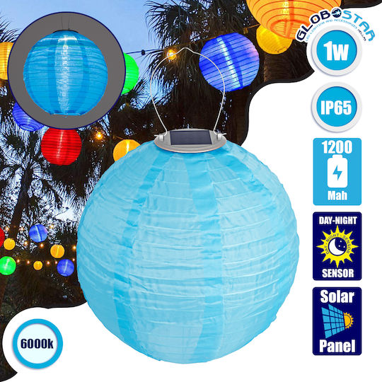 GloboStar Hängend Solarleuchte Ampel 1W 100lm Kaltweiß 6000K mit Fotokontakt IP65