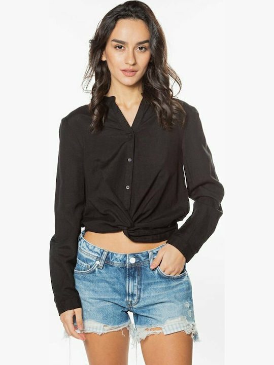 Dana Women's Monochrome Long Sleeve Shirt Black