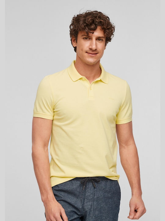 S.Oliver Ανδρικό T-shirt Polo Κίτρινο