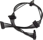 Powertech 15-Pin Sata - 15-Pin Sata Cablu 0.4m Negru (CAB-W038)