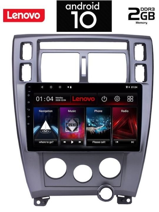 Lenovo Sistem Audio Auto pentru Hyundai Tucson 2004-2010 cu A/C (Bluetooth/USB/AUX/WiFi/GPS/Partitură) cu Ecran Tactil 10.1" IQ-AN X6794_GPS