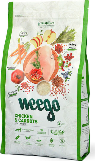 Weego Chicken & Carrots 12kg Dry Food with Few Grains for Adult Dogs with Chicken