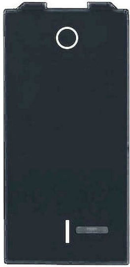 Geyer Recessed Wall Switch Commands One-Way without Frame Black