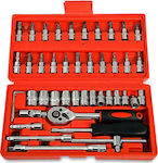 Α1-Χ04605 Set Ratchet 1\4" 46pcs