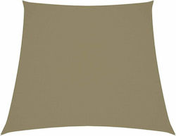 vidaXL Rectangular Umbrela Sail Bej Cu cerc & c...