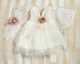Lollipop Celebrations Weiß Taufset Kleidung mit Haar-Accessoires , Kleid & Strickjacke 3Stück