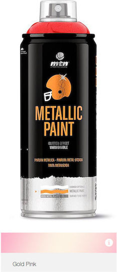 Montana Colors Σπρέι Βαφής Metallic Ακρυλικό με Μεταλλικό Εφέ Pink Gold R-1000 400ml