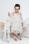 Baby u Rock Dido White Lace Baptism Outfit with Hair Accessories & Dress 2pcs