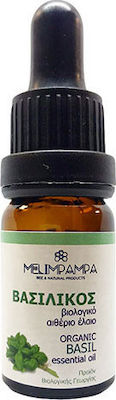 ΜελιΜπαμπά Organic Essential Oil Basil with Dropper 10ml