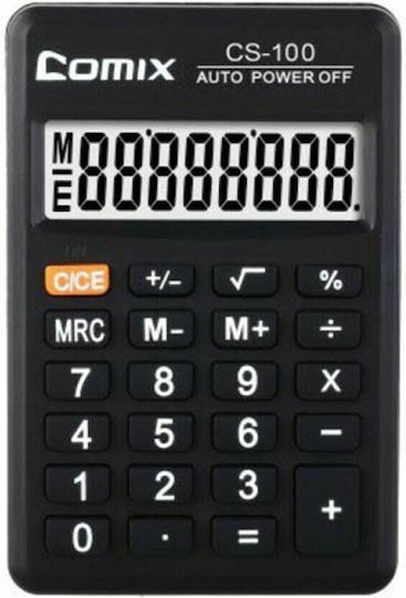 Comix CS-100 Calculator Pocket 8 Digits in Black Color 1pcs