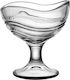Homestyle Pollo Ice Cream Serving Bowl Round Glass Transparent with Diameter 12cm 4pcs