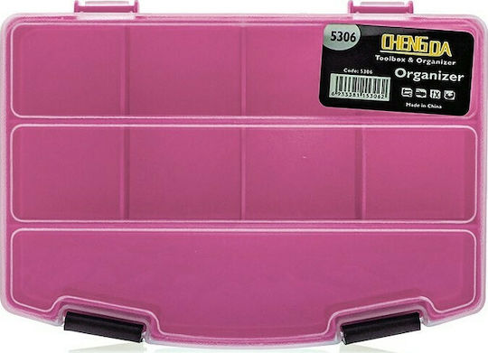 Organizator pentru Compartimentul de Unelte 9 Locuri Roz 19.4x13.5x3.2cm.