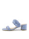 Stefania Women's Sandals 480 Light Blue with Chunky Medium Heel