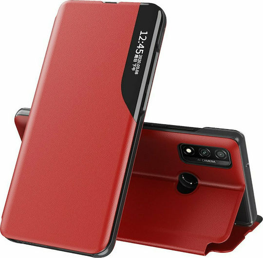 Hurtel Eco Leather View Book Piele artificială Roșu (Huawei P Smart 2021)